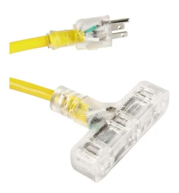 JobSmart WJ-C15 12G3025 7.6m Exterior Cable de Extensión Con Tri-Source Enchufe