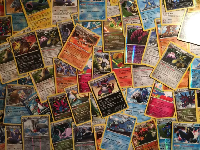 Lot de 50 Cartes Pokemon (Holo, Rare et Rare Reverse) FR NEUF