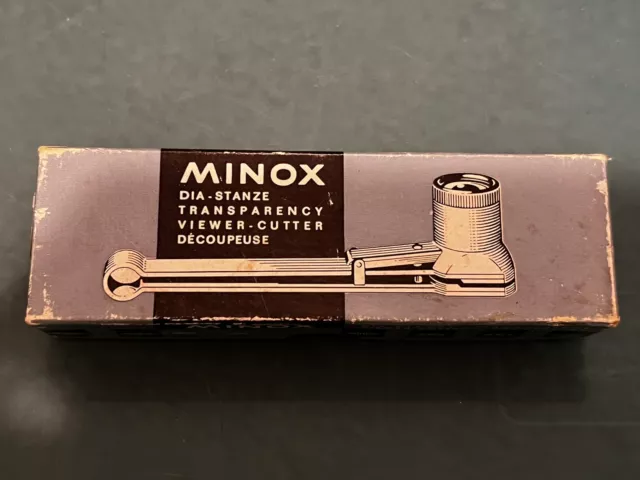 Vintage Minox Transparency Viewer Cutter Punch Germany Spy Camera Accessory