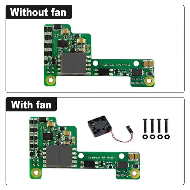 RASPBERRY PI POE Ethernet Power Supply Expansion Module Supports 3B+/4B ...