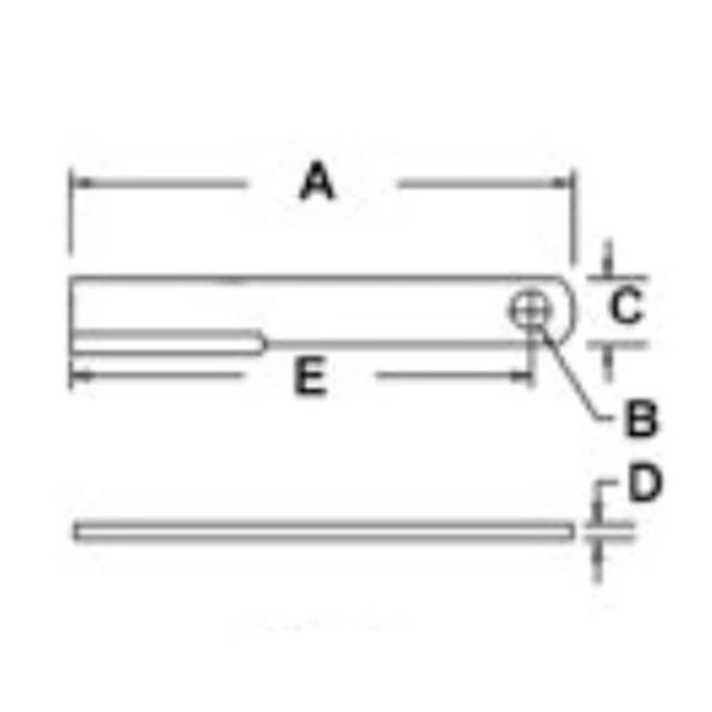 MOQ20-0037 Rotary Cutter Lift Blade Fits Bush Hog 1287 1307 207 220 257