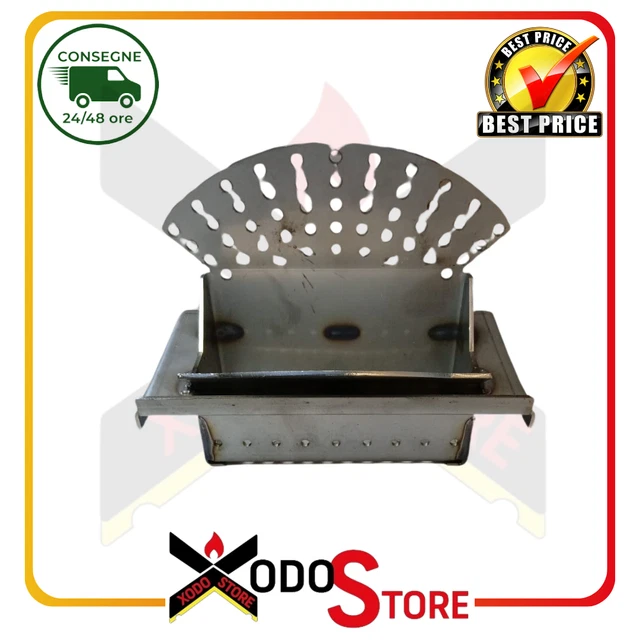 Braciere Universale Per Stufe A Pellet King/Queen - In Ghisa - Con Proteggi Fiamma