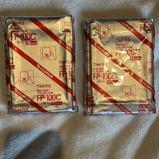 2 Pcs EXP Fuji FujiFilm FP-100C Iso 100 Pellicola Film color Instant Expired Pro