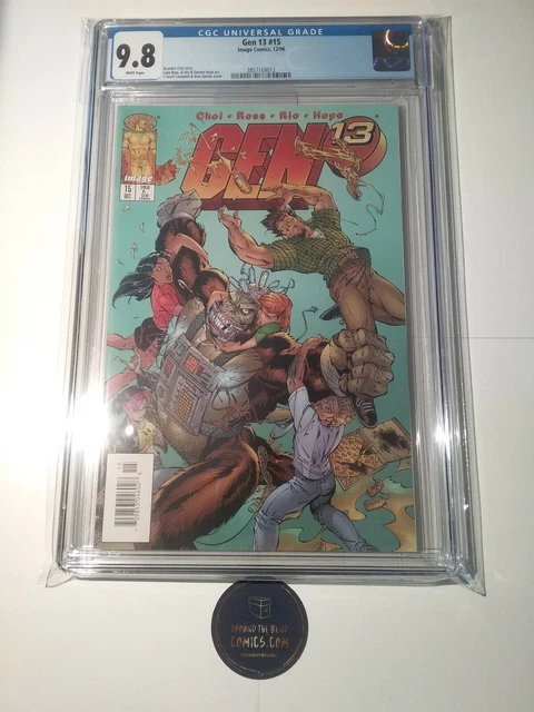 Gen 13 #15 CGC 9.8 Newsstand Image Comics J. Scott Campbell Cover 1 of 2 Graded