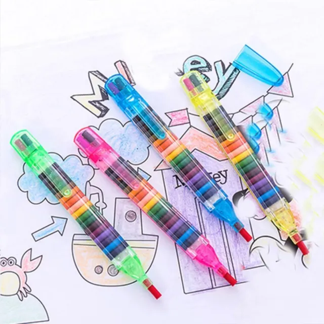 Pour les enfants Outils de dessin Cire Crayon Stylo graffiti Crayon de couleur