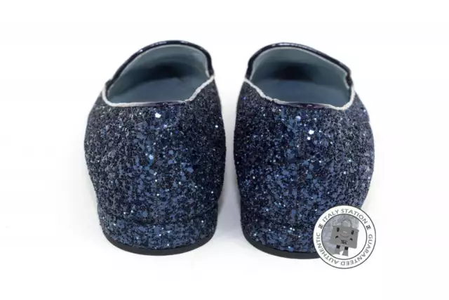 NEW Chiara Ferragni CF823-L 10MM Flirting Glitter Blue Glitter 39 Flat AUTHENTIC 3