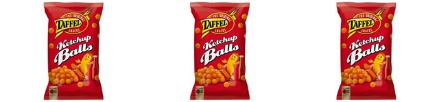 3 x Taffel Corn Chips Ketchup aromatizzati, 5,8 once. (165 g.)