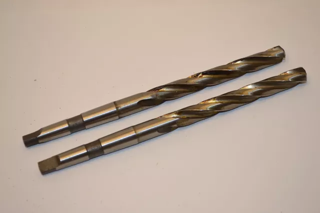 2 NOS BELFOUR CAPITAL UK 15/32" 3 Flute No.1 MT Taper Shank Core Drill #WR14bH6B
