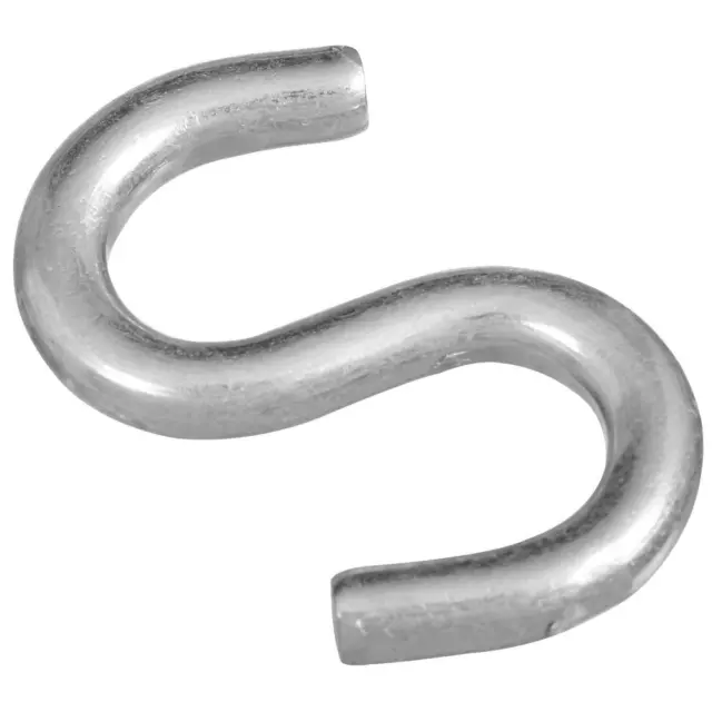 National Hardware Stainless Steel 2 1/2" Open S Hook. 145 lb Load.  Pack of Four