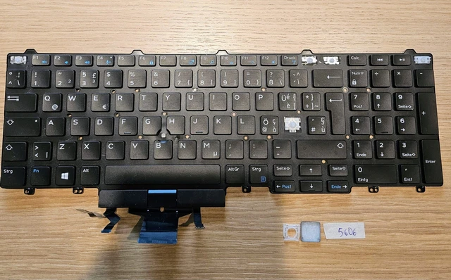 DELL LATITUDE 5580 Backlit Keyboard Key Replacement 02R2P6 QWERTZ ...