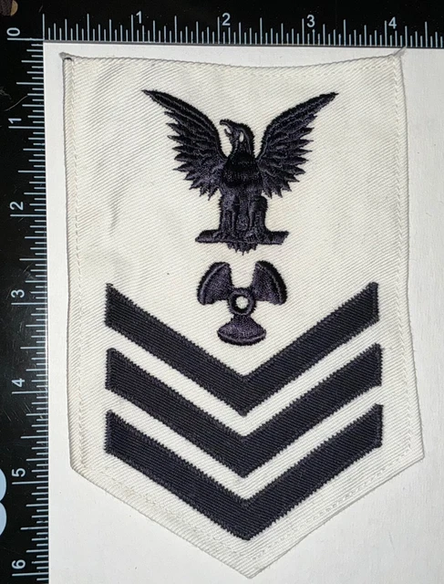 WWII 1944 DATE USN US Navy Machinist Petty Officer 1st Class Rate Patch ...
