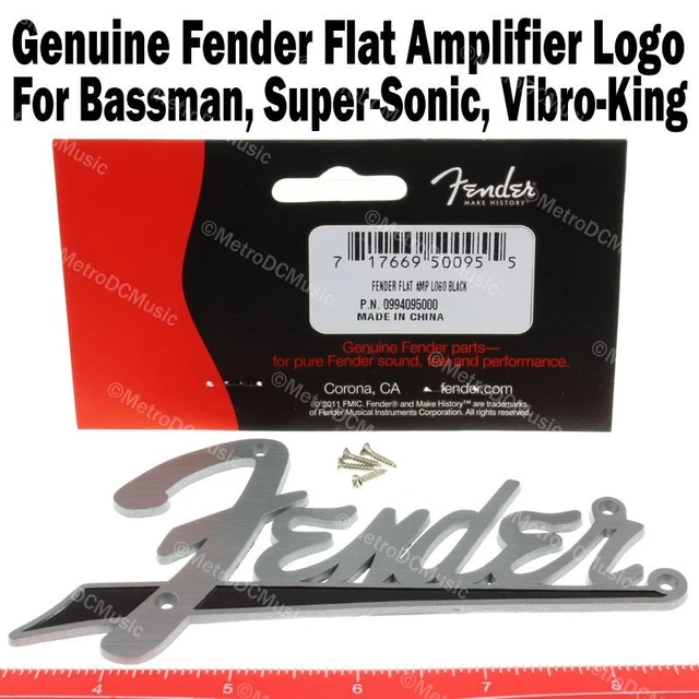GENUINE FENDER FLAT Amplifier Logo Bassman SuperSonic Vibro King