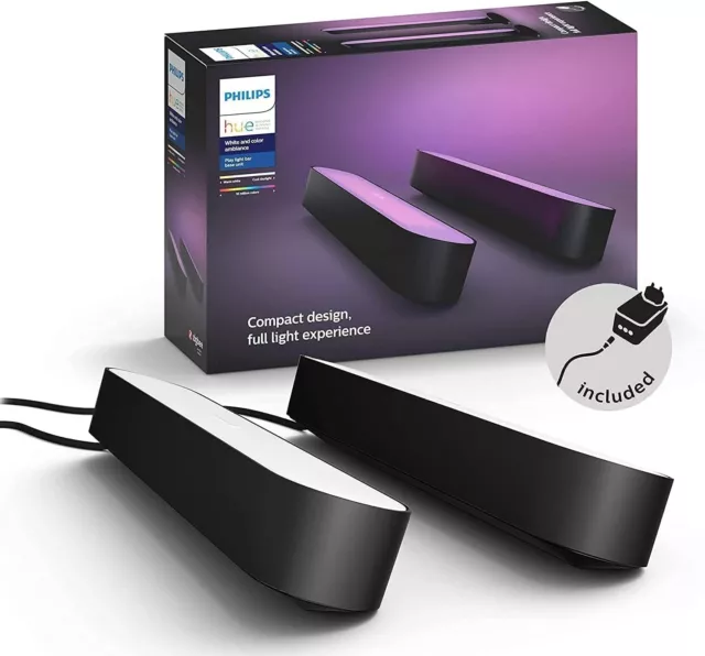 Philips Hue White & Color Ambiance Play Lightbar Doppelpack schwarz 2x490lm, dim