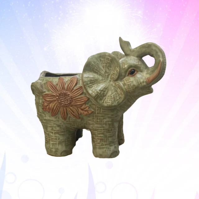 Elephant Plant Pot En céramique Pots de Pépinière Porcelaine Planteur Pot