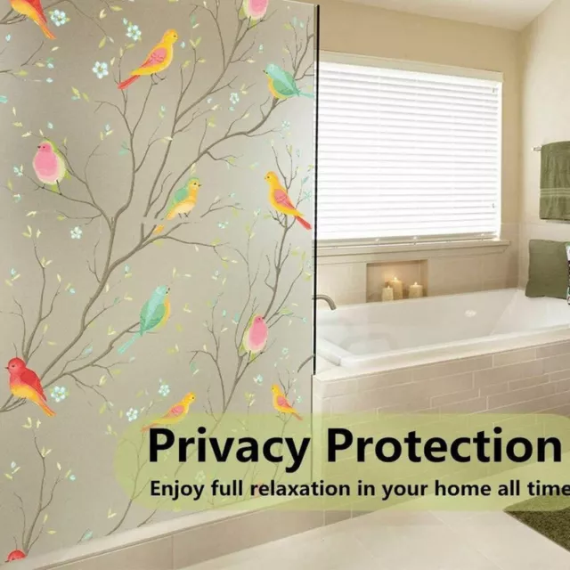 3D Static Cling Frosted Glass Sticker Film Privacy Window Stickers Decals Decor