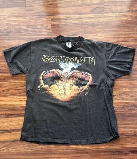 VINTAGE Iron Maiden FEAR OF THE DARK Tour T-Shirt 1992 Gem XL VTG Shirt Band