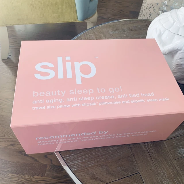 Slip Slipsilk Pink Travel Set Silk Pillow With Pillowcase And Sleep Mask NEW