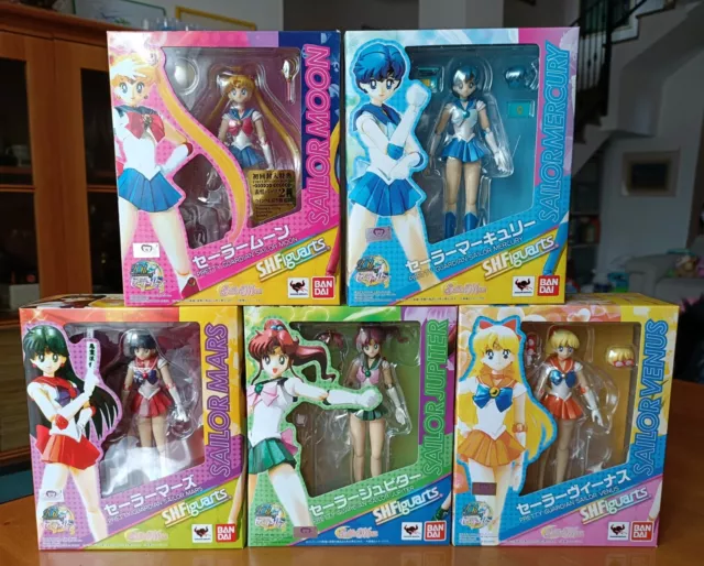 Sailor Moon Mercury Mars Jupiter Venus SH Figuarts Senshi 5 Action Figure Bandai