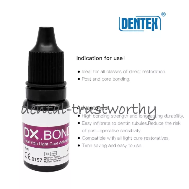 DENTEX DX.BOND V Dental 1 Step Light Cure Dentin Enamel Resin Bonding Adhesive