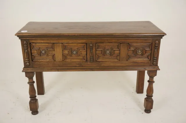 Antique Carved Oak Sideboard, Server, Hall and Sofa Table, Scotland 1910, H690