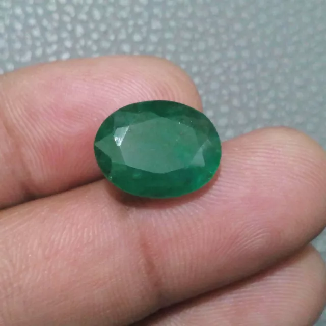100% Natural Awesome Zambian Emerald Faceted Oval Shape 7.90 Crt Loose Gemstone