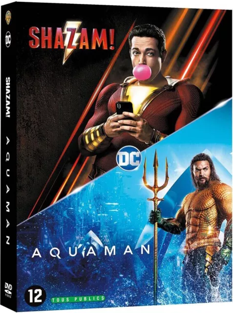 Coffret nouveaux héros 2 films : aquaman ; shazam ! (DVD)