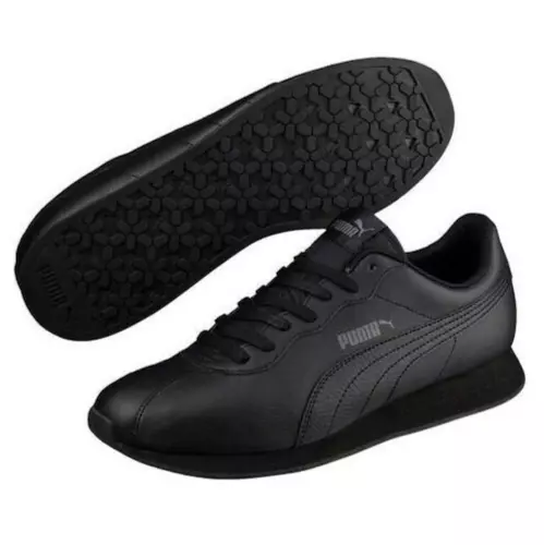 NEW Mens Puma Turin II Size 8 Black Sneakers Trainers Shoes 366962-02 UK 7