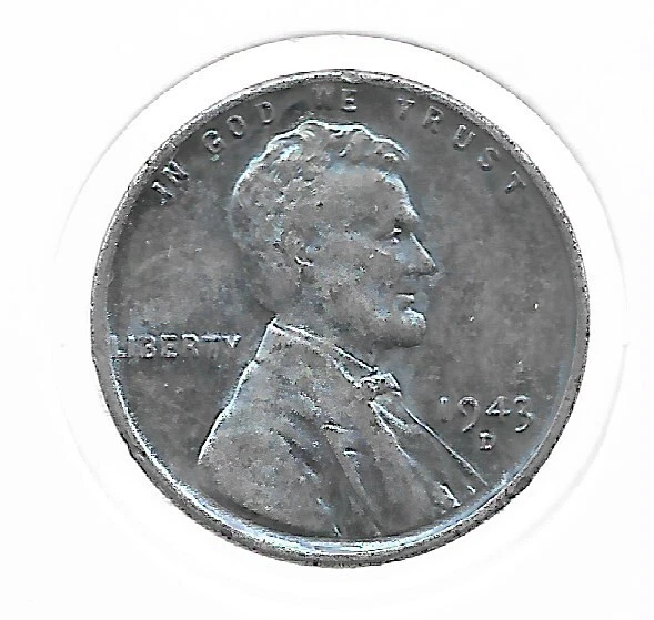 1943 WWII Lincoln Wheat Steel Penny US Collection War Coin Special Wartime Issue