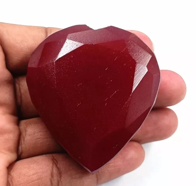 480-500 Ct Beautiful Heart Cut Natural Red Ruby EGL Certified Loose Gemstone DSK