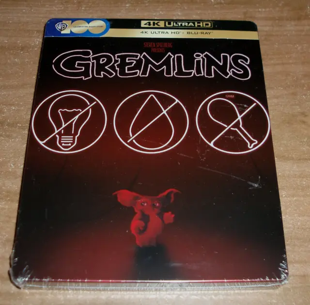 Gremlins 4K UHD + Blu-Ray Steelbook Neuf Scellé Comédie Fantastique Horreur