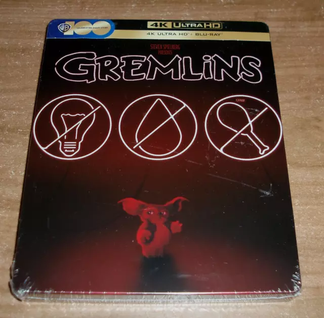 Gremlins 4K Uhd+Blu-Ray Steelbook Nuevo Precintado Comedia Fantastico Terror