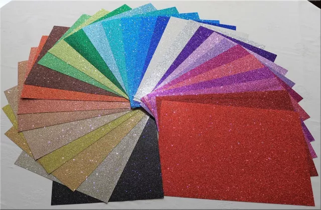 Glitterkarton Glitzerkarton  aus 42 Farben frei wählbar A4 / 200g von HEYDA NEU
