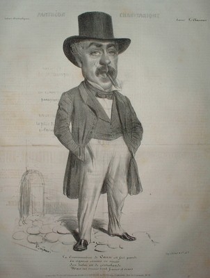 PANTHEON BENJAMIN 07 CARICATURE 1838 du JOURNALISTE Guinot by B Roubaud 