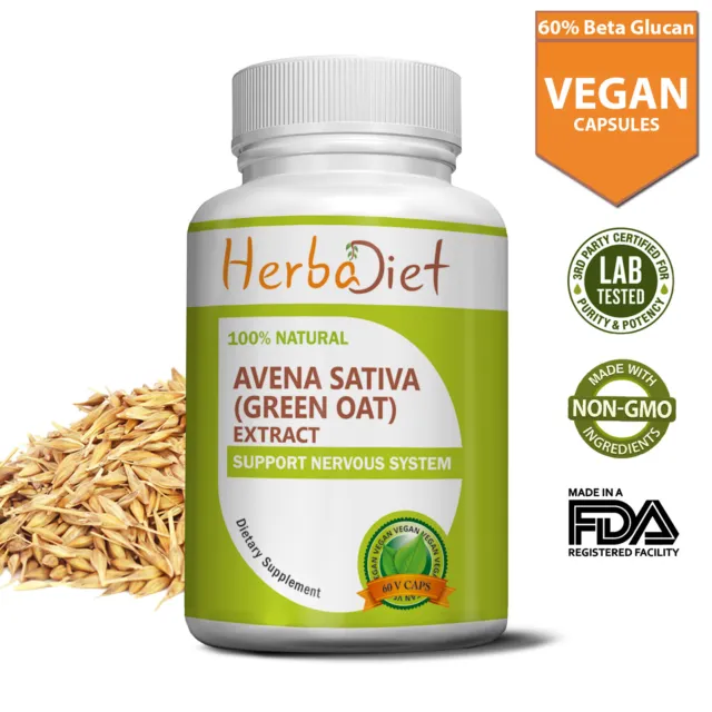 Avena Sativa Oat Straw Extract Capsules Mens Sexual Wellness Enhancement Libido
