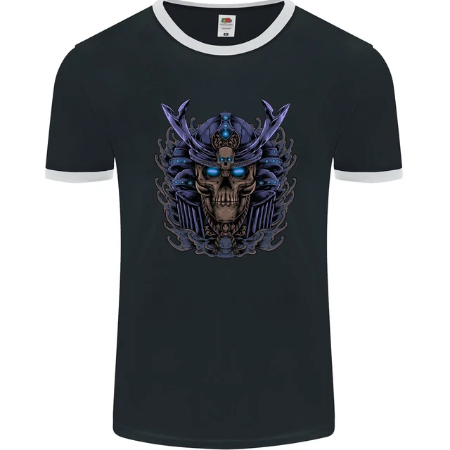 Samurai Skull MMA Martial Arts Gym Training Mens Ringer T-Shirt FotL