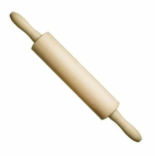 40cm LARGE WOODEN ROLLING PIN PASTRY CHAPATI COOKING BAKING REVOLVING HANDLES