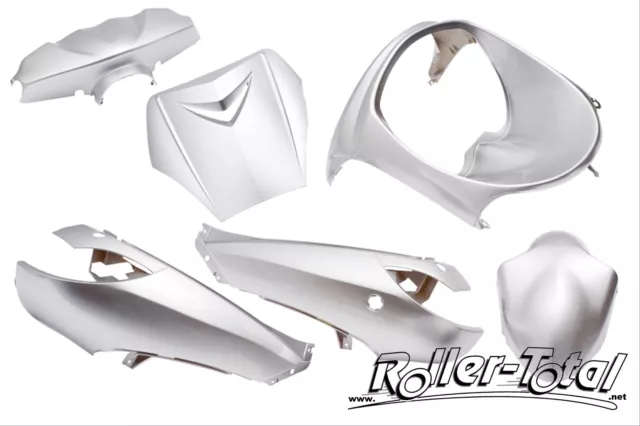 Kit Carénage Argent Métallisé 6 Pièces Peugeot Vivacity Bodykit Bodyparts Kit