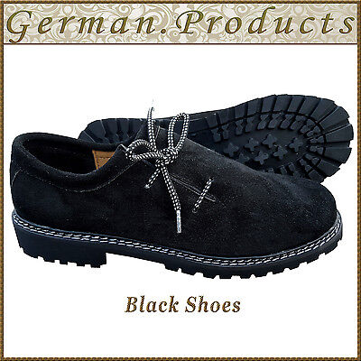 German Bavarian Oktoberfest Lederhosen Trachten Black Leather Shoes Traditional