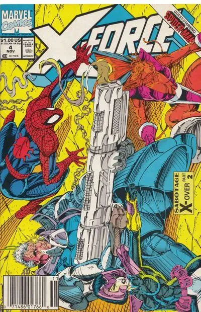 X-FORCE #4 (1991) NM, Newsstand Ed. KEY! 3rd Appearance DEADPOOL, Marvel Comics