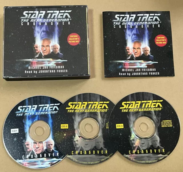 Star Trek The Next Generation Crossover  3 x Cd Audio Book Picture Disc Frakes