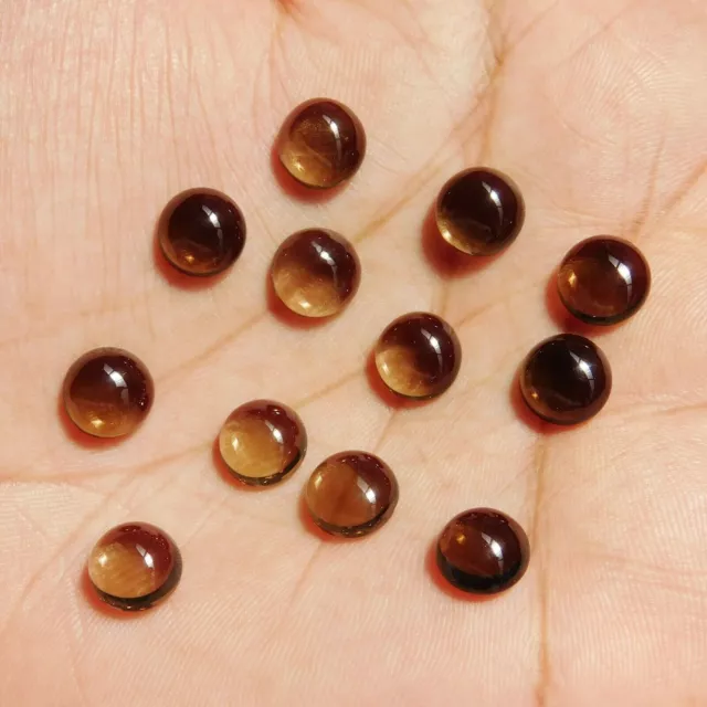 Natural Smoky Quartz Round 3 mm to 20 mm Cabochon Loose Gemstone Lot