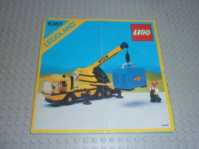 LEGO NOTICE DE Montage Instruction City Set 6361-1: Mobile Crane EUR 9,99 - PicClick FR