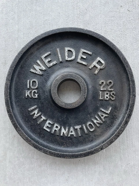 Paire De Plaques Olympiques Weider International – 2 X 15 Kg (66 Lb Total) – Trou 2 Pouces – Occasion