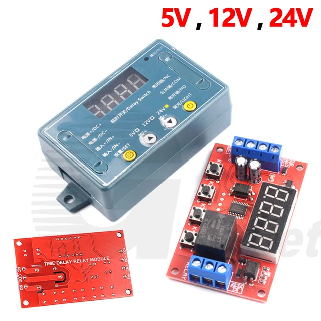 Fafeicy Temporizzatore Regolabile Modulo, LCD Rel&egrave; Delay Relay Modulo