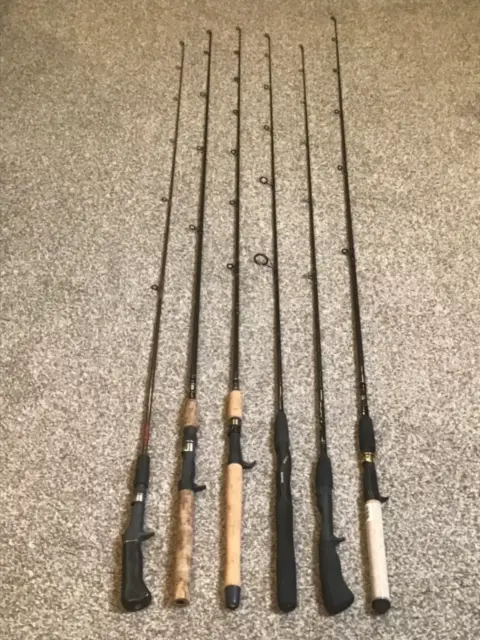 6 Fishing Rods Bass Pro Shops BPS Graphite Fenwick Eagle Eagle Claw Boron