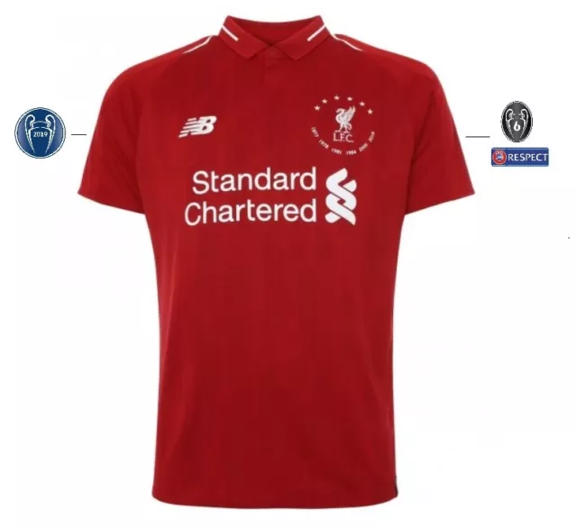 Trikot NB FC Liverpool 2018-2019 Home 6 Times I Champions League Winner UCL LFC