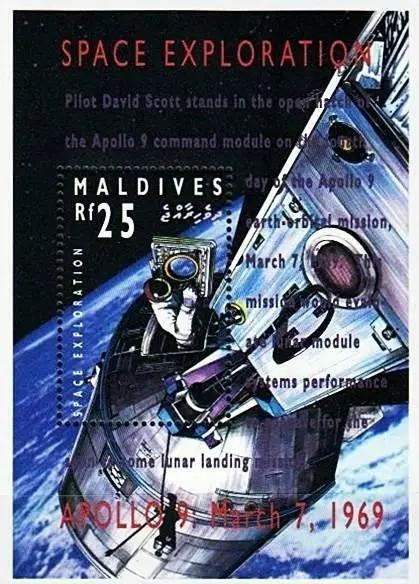 Maldive Is. 1994 Space Exploration S/S Mnh