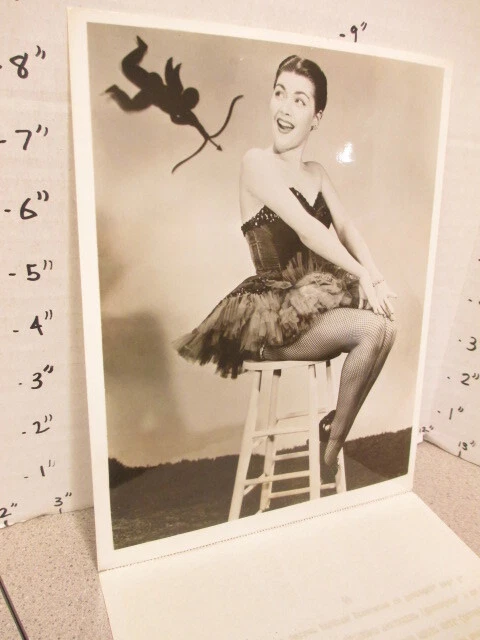 ABC TV photo 1954 AMERICAN MUSIC HALL Shirley Harmer fishnet stockings leggy