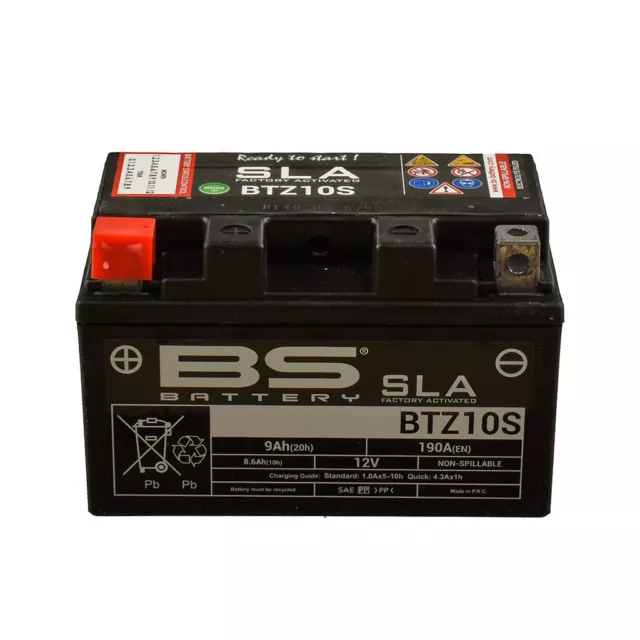 Batterie 12V 8,6AH YTZ10S Gel BS-Battery MV Agusta Brutale 1078 RR F4 09-10