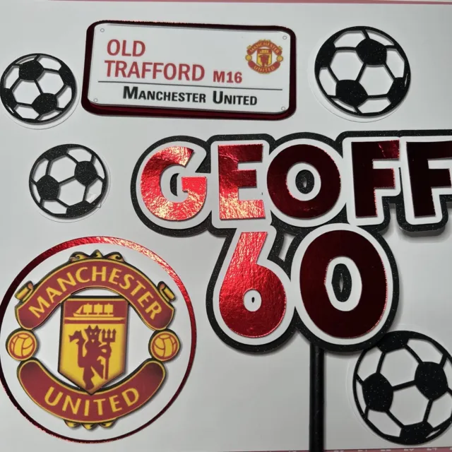 FOOTBALL Cake toppers  MANCHESTER UNITED FC INSPIRED set